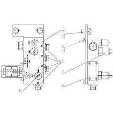 MOUNTING PLATE - Блок «Тормозной соединительный клапан 45C0161000»  (номер на схеме: 8)