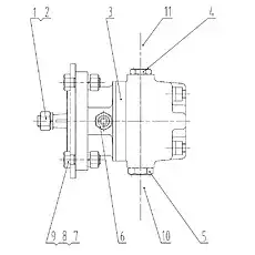 NUT - Блок «Мотор вентилятора в сборе 11C0479000»  (номер на схеме: 9)