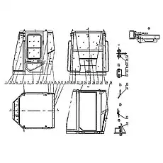 Изолирующий элемент - Блок «47W0029 Кабина»  (номер на схеме: 23)