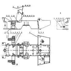 Лестница (слева) - Блок «22Y0025 Задняя рама в сборе»  (номер на схеме: 18)