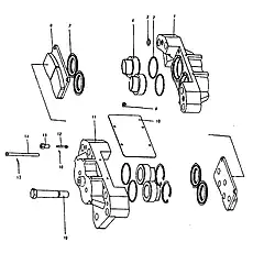 O-ring 16×2.4 - Блок «Тормоз в сборе»  (номер на схеме: 3)