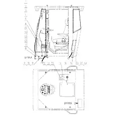 Wiper assembly 46C0640 - Блок «Электропроводка кабины»  (номер на схеме: 1)