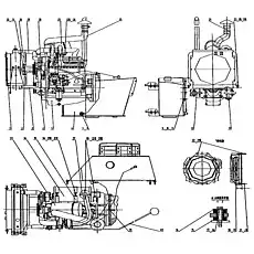 Левая опора - Блок «00E0142 Система двигателя»  (номер на схеме: 12)