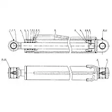 Сальник - Блок «10С0128 Цилиндр стрелы экскаватора»  (номер на схеме: 19)