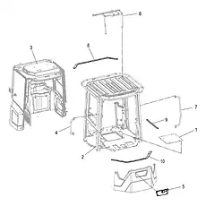 SPONGE 5×35×742 - Блок «CAB 47C3811_000_00»  (номер на схеме: 9)