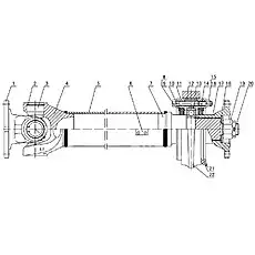 SLOTTED NUT - Блок «Привод переднего вала 41C0089 001»  (номер на схеме: 9)