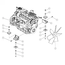 BOLT M24x160-10.9-ZN.D - Блок «ENGINE MOUNTING 40C5792_000_00»  (номер на схеме: 7)