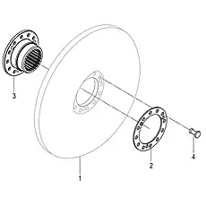 TURBO HUB - Блок «TURBINE II 38C0283_000_00»  (номер на схеме: 3)