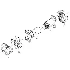 FLANGE (VER = 000) - Блок «41C0083 002 Вал привода»  (номер на схеме: 01)