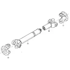 FLANGE (VER = 000) - Блок «51C0024 001 Вал среднего привода»  (номер на схеме: 01)