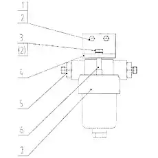 BUSHING (VER:001) - Блок «53C0546 000 Вспомогательный клапан масляного фильтра»  (номер на схеме: 6)