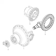 OPEN DIFFERENTIAL - Блок «AXLE INSERT AS 41C1608_000_00»  (номер на схеме: 3)