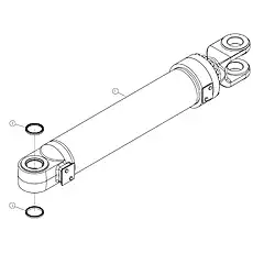 SEAL RING 75×87×8 - Блок «Цилиндр стрелы»  (номер на схеме: 2)