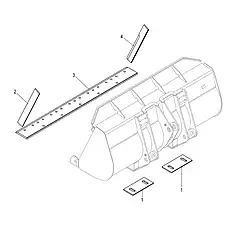 WEAR PLATE - Блок «BUCKET 22D0808_000_00»  (номер на схеме: 1)