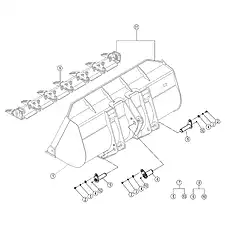 BOLT M16x25-8.8-ZN.D - Блок «BUCKET GROUP (3.3m3) 32E1394_000_00»  (номер на схеме: 2)