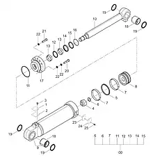SNAP RING - Блок «BUCKET TILTING CYLINDER 10C1753X0_000_00»  (номер на схеме: 16)
