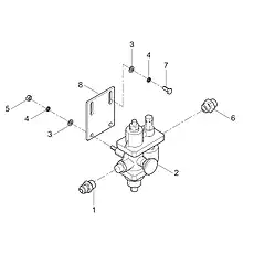 MOUNTING PLATE - Блок «COMBINATION VALVE 13C0758_000_00»  (номер на схеме: 8)