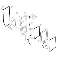 WINDSHIELD - Блок «DOOR-LH 47C2507_001_00»  (номер на схеме: 11)