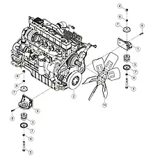 BOLT M12x45-10.9-ZN.D - Блок «ENGINE MOUNTING 40C5782_000_00»  (номер на схеме: 8)