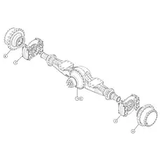 AXLE OUTPUT AS - Блок «FRONT AXLE AS 01Y0045_000_00»  (номер на схеме: 4)