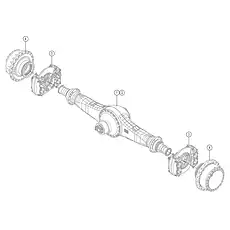 AXLE OUTPUT AS - Блок «REAR AXLE AS 01Y0047_000_00»  (номер на схеме: 4)