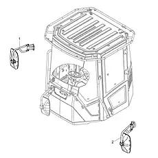 REARVIEW MIRROR-RH - Блок «REARVIEW MIRROR ASSEMBLY»  (номер на схеме: 2)