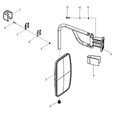 BOLT M8x30-8.8-ZN.D - Блок «REARVIEW MIRROR»  (номер на схеме: 12)