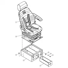 SEAT BRACKET - Блок «SEAT AS 46Y0020_000_00»  (номер на схеме: 3)