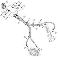 METERING PUMP - Блок «STEERING CONTROL LINES 00C3638_001_00»  (номер на схеме: 1)