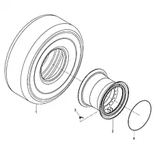 DEFLATING VALVE Z4-02-1 - Блок «TYRE & RIM AS 26Y0029_000_00»  (номер на схеме: 3)