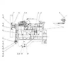 Система акселератора - Блок «00E0109 Система двигателя»  (номер на схеме: 1)