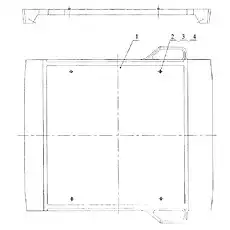 Резина - Блок «41E0012 Крыша кабины»  (номер на схеме: 4)