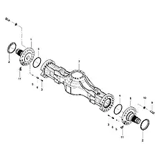 AXLE HOUSING - Блок «AXLE HOUSING & SPINDLE GROUP 41C1667_000_00»  (номер на схеме: 7)