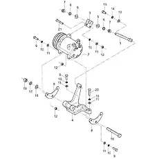 BOLT M10x60-8.8-ZN.D - Блок «COMPRESSOR BRACKET ASSEMBLY»  (номер на схеме: 21)