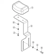 BOLT M8x25-8.8-ZN.D - Блок «HAND REST»  (номер на схеме: 5)