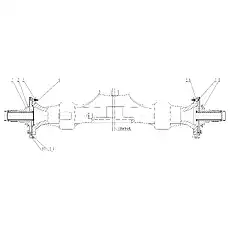 AXLE HOUSING - Блок «HUB CARRIER ASSEMBLY 41C0145_000_00»  (номер на схеме: 7)