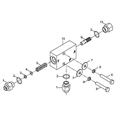 BOLT M10x55-8.8-ZN.D - Блок «PRESSURE REDUCING VALVE»  (номер на схеме: 6)