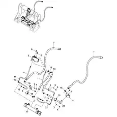 ELBOW - Блок «QUICK COUPLER CYLINDER LINES»  (номер на схеме: 17)