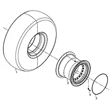 O-RING OR325 - Блок «TYRE & RIM ASSEMBLY»  (номер на схеме: 3)