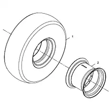 RIMAS 25-19.50/2.5 - Блок «TYRE & RIM ASSEMBLY»  (номер на схеме: 2)