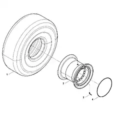 O-RING OR325 - Блок «TYRE & RIM ASSEMBLY»  (номер на схеме: 4)