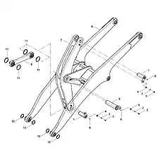 BOLT M16x25-8.8-ZN.D - Блок «WORK IMPLEMENT SYSTEM»  (номер на схеме: 3)