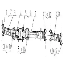 Вал в сборе - Блок «03E0026 Карданная передача»  (номер на схеме: 3)