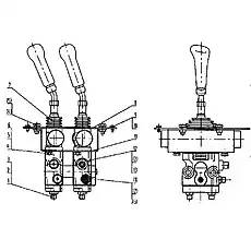 Штуцер - Блок «44C0069 Контрольный клапан в сборе»  (номер на схеме: 1)