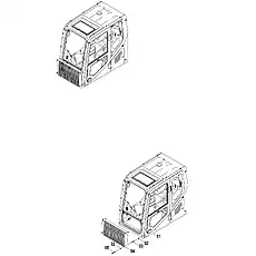 CAB(WITH DECORATION) - Блок «CAB (WITH DECORATION & GUARD) 47C2033 002»  (номер на схеме: 1)