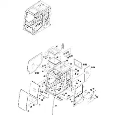 WINDOW - Блок «CABIN ASSEMBLY (A) 4701898»  (номер на схеме: 33)
