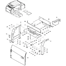 CUSHION HEAD - Блок «ENGINE HOOD ASSEMBLY 44Y0050 001»  (номер на схеме: 30)