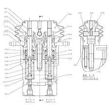 CAM SHAFT - Блок «FOOT PILOT VALVE 12C2151 002»  (номер на схеме: 413)