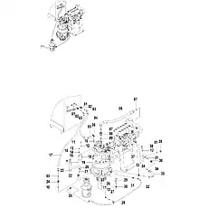 PLUG - Блок «MAIN HYDRAULIC SYSTEM-SWING MOTOR & REDUCTION PIPINGS (F) 15E0575»  (номер на схеме: 39)