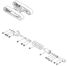 DUST RING - Блок «TENSIONER 44C0640 002»  (номер на схеме: 15)